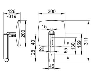 Зеркало косметическое с подсветкой Keuco 17613039004 бронза шлифованная